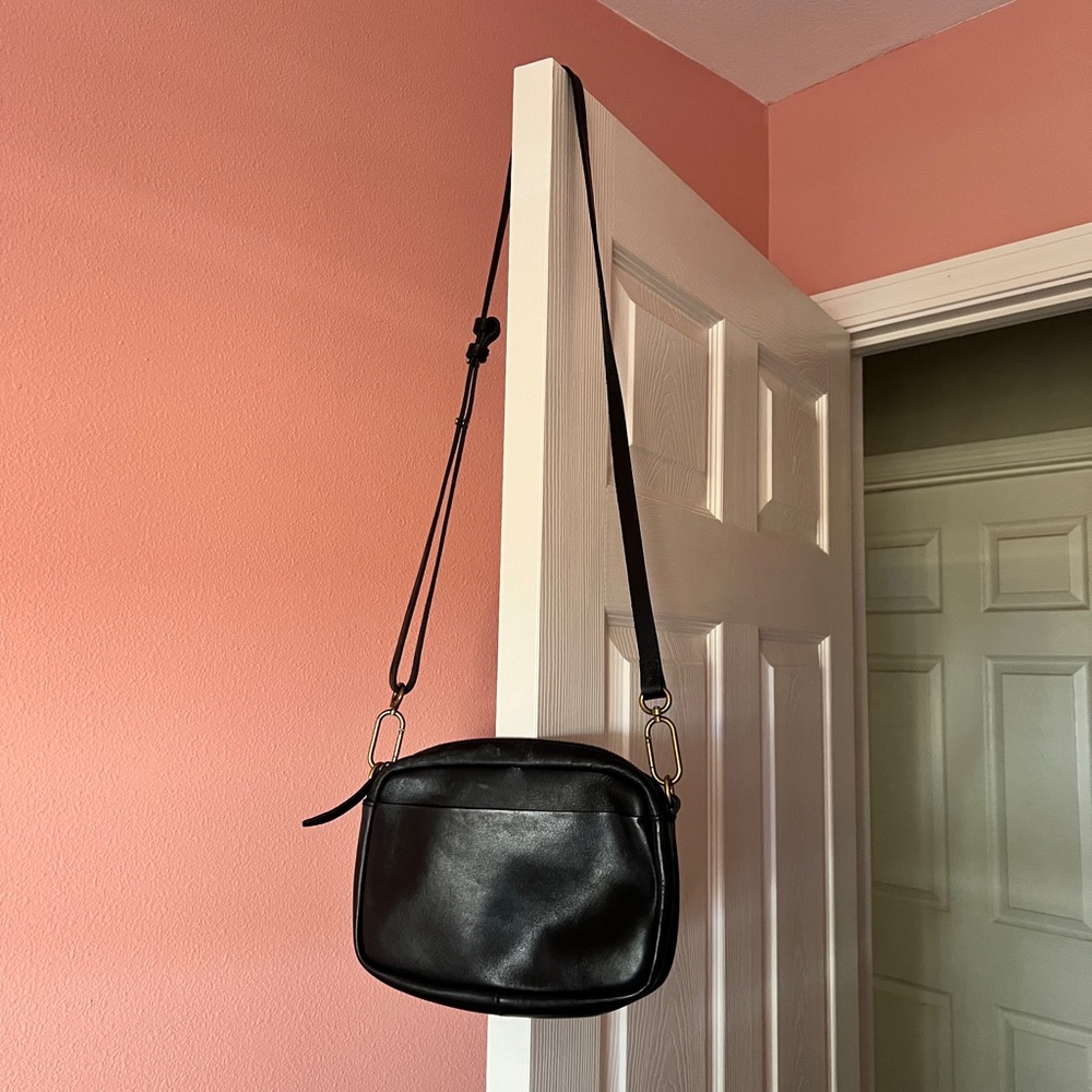 Black Leather Madewell Crossbody Purse